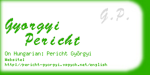 gyorgyi pericht business card